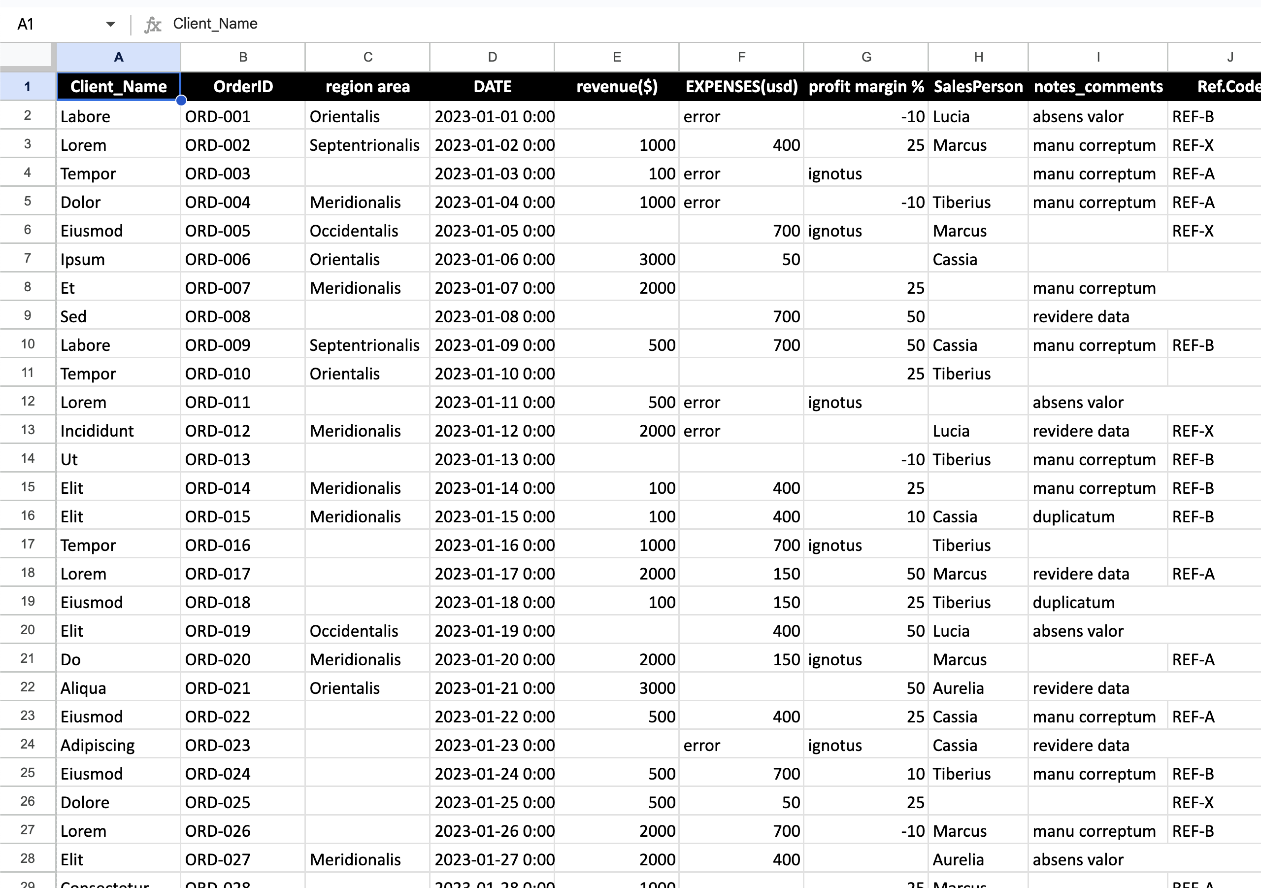 Manual spreadsheets 1